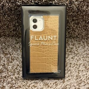 Flaunt Tan Crocodile Faux Leather iPhone 12/12 Pro Case NWT/Opened - Great Deal!